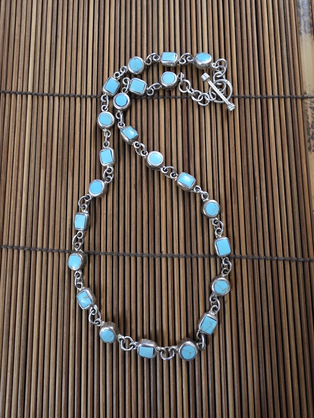925 Silver Mexico Turquoise Necklace (Vintage)